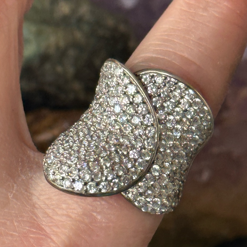 Cz Statement Sterling Silver Stunner Ring - image 6